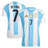 Original Fußballtrikot Argentinien De Paul 7 Heimtrikot 2024 Für Herren